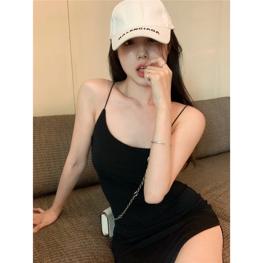 Đầm hai dây ZHELIHANGFEI dáng dài vừa xẻ tà phong cách gợi cảm thời trang mùa hè hàng mới dành cho bạn nữ