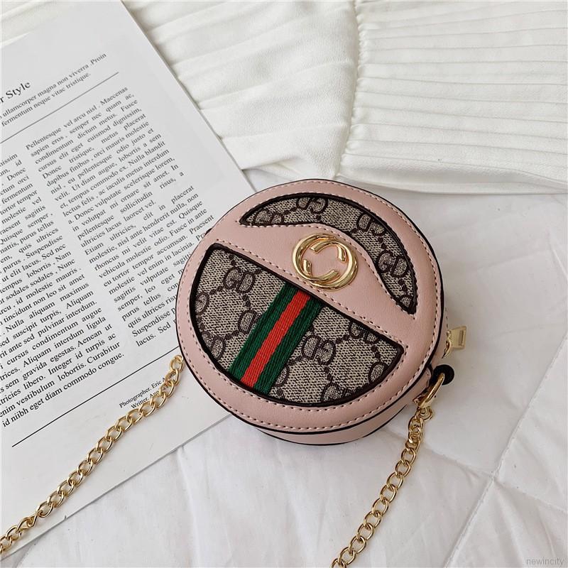 Túi đeo chéo da PU in hoa dễ thương cho bé gái