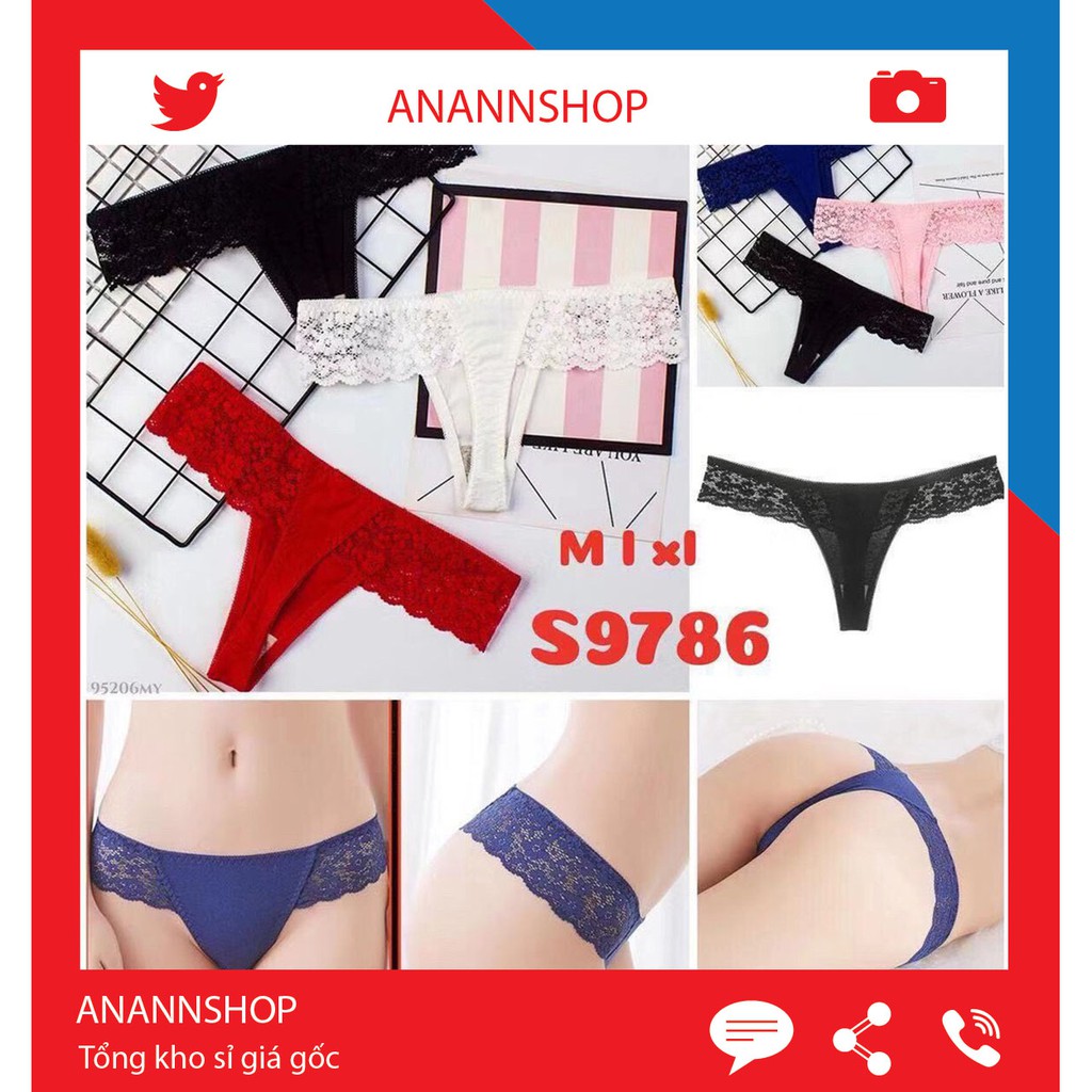 ( Anannshop ) Quần lót ren lọt khe quyễn rũ sexy