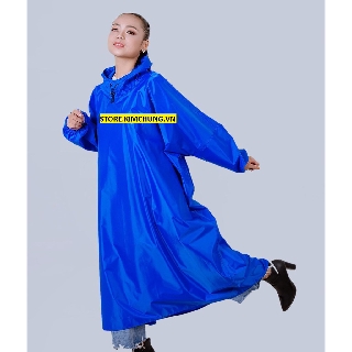Áo mưa không xẻ tà, vải dù Đài Loan cao cấp siêu bền, không nhăn, không thấm nước (có 2 size 2XL, 3XL)