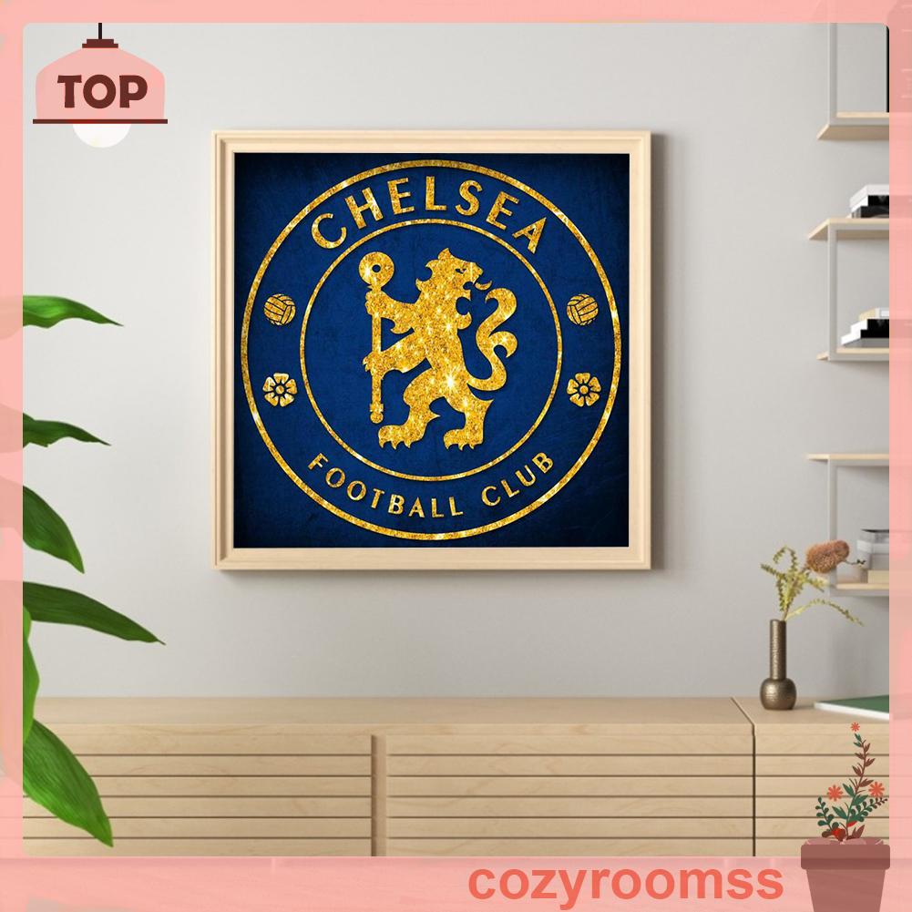Bộ tranh đính đá tự làm hình logo Chelsea