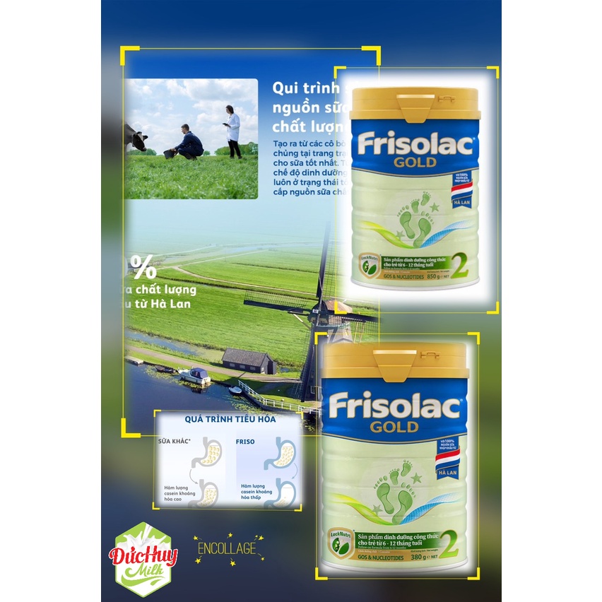 Sữa bột Frisolac Gold 2 Lon 380g_850g Mới_Duchuymilk