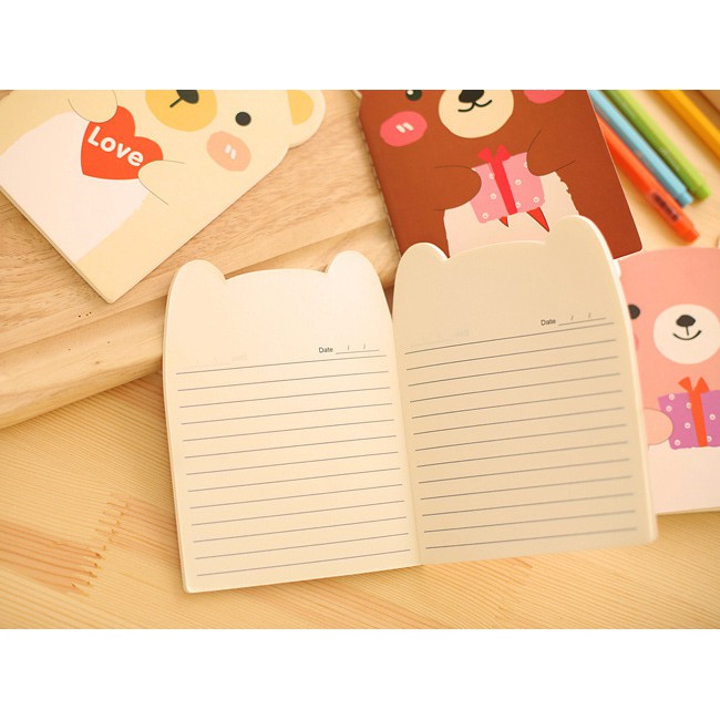 Notebooks Korean creative stationery cute bear book small animal notepad cartoon portable book student prize