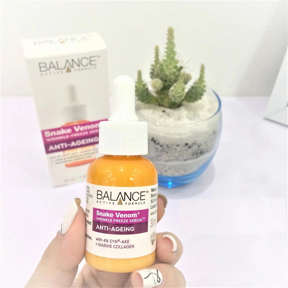 Serum Nọc Rắn Ngừa Lão Hóa, Giảm Nếp Nhăn Balance Active Formula Snake Venom Wrinkle Freeze 30ml