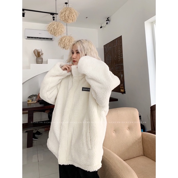 ÁO KHOÁC BÔNG LÔNG CỪU DÀY MẶC ĐƯỢC 2 MẶT