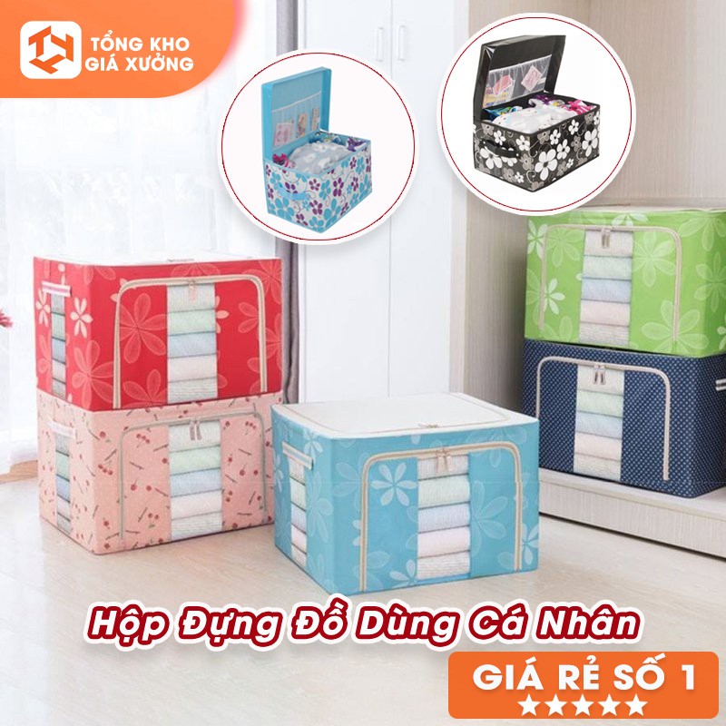 Hộp Đựng Đồ Dùng Cá Nhân Cỡ Lớn Khung Thép LBOX - Túi vải đựng chăn màn khung thép