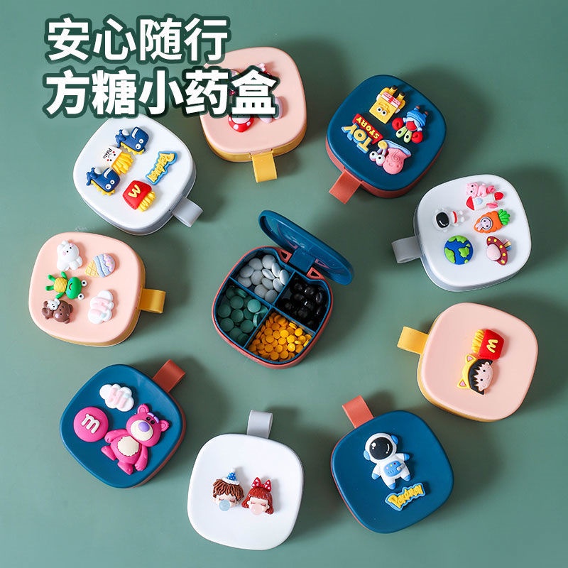 Hộp Đựng Thuốc 7 Ngăn Mini Chống Ẩm Mang Đi Du Lịch Tiện Lợi