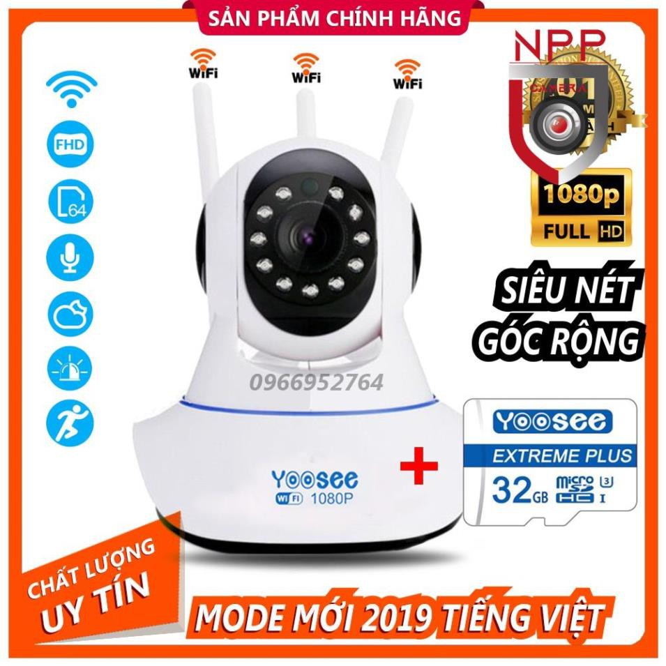 Camera Ip YooSee 3 Râu Full HD 2.0Mpx 1080p Tiếng Việt 2020