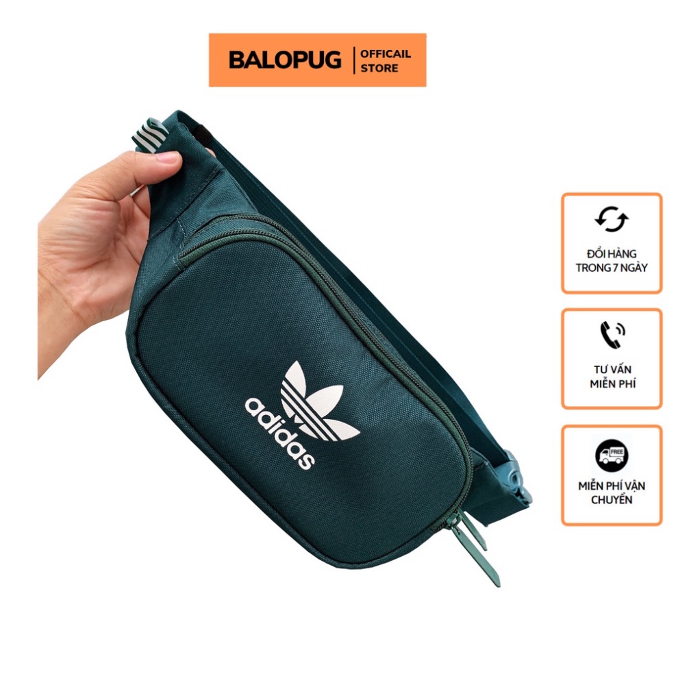 Túi Đeo Chéo l Túi Bao Tử Adidas DV CAMBO Essential Crossbody Bag - Dark Green - BH 6 Tháng [ CHUYÊN BÁN SỈ ]