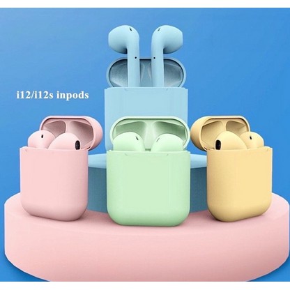 Tai nghe Bluetooth không dây Inpods i12 TWS cảm ứng điều khiển cảm biến âm thanh HIFI cho Android iOS