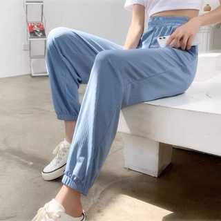 Quần jogger nữ bo gấu dáng thụng tăm lạnh freesize <65kg. 5 màu cá tính cho chị em. TĐ01