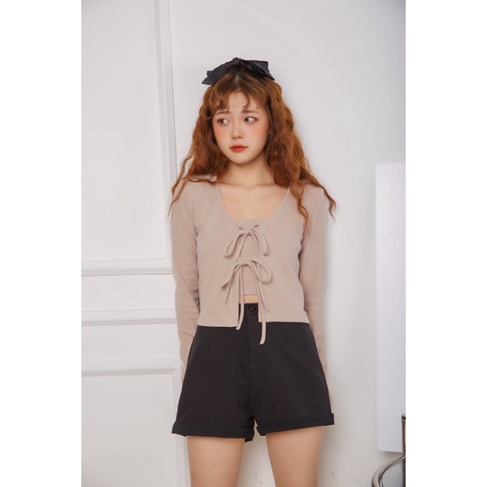 [CLAY] EMMY CARDIGAN - Áo khoác Cardigan len tăm Hàn buộc nơ | BigBuy360 - bigbuy360.vn