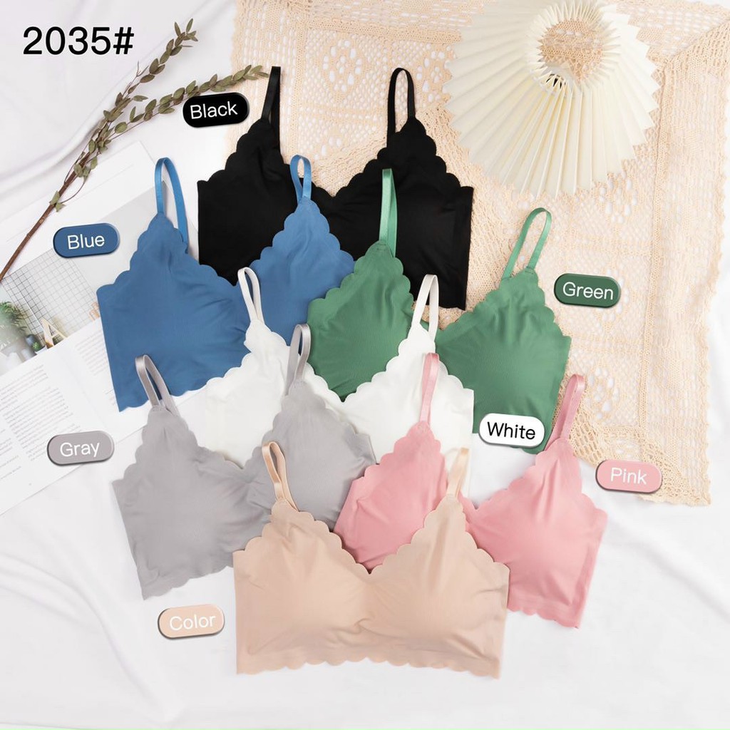 Áo Ngực Su 2 Dây Cài Sau Gân Tăm Chất Mát Lịm Quyến Rũ DAN L&amp;U 2035