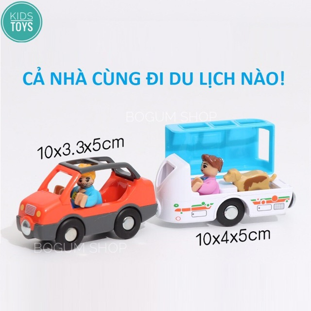 Bộ sưu tập các bộ xe Giao Thông Thành Thị xuất khẩu Đức, Full Box, có thể chạy trên đường ray xe lửa gỗ