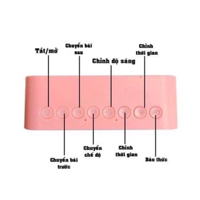 Đồng Hồ Kiêm Loa Bluetooth Mặt Gương Hiển Thị Đèn Led