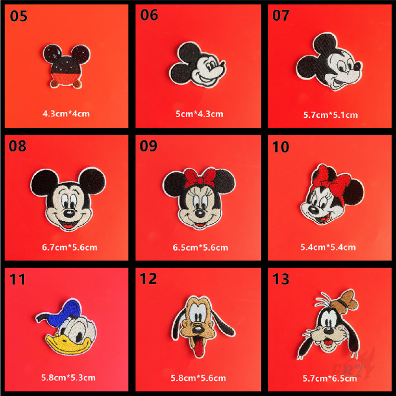 Miếng vá hình chuột Mickey Minnie Donald Daisy Pluto Goofy dễ thương