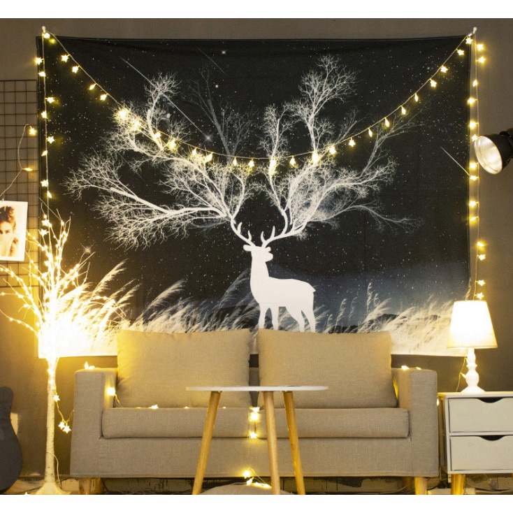 [ĐẸP - SẴN] Vải treo tường Decor phòng hot nhất (150x130cm, TẶNG móc treo)