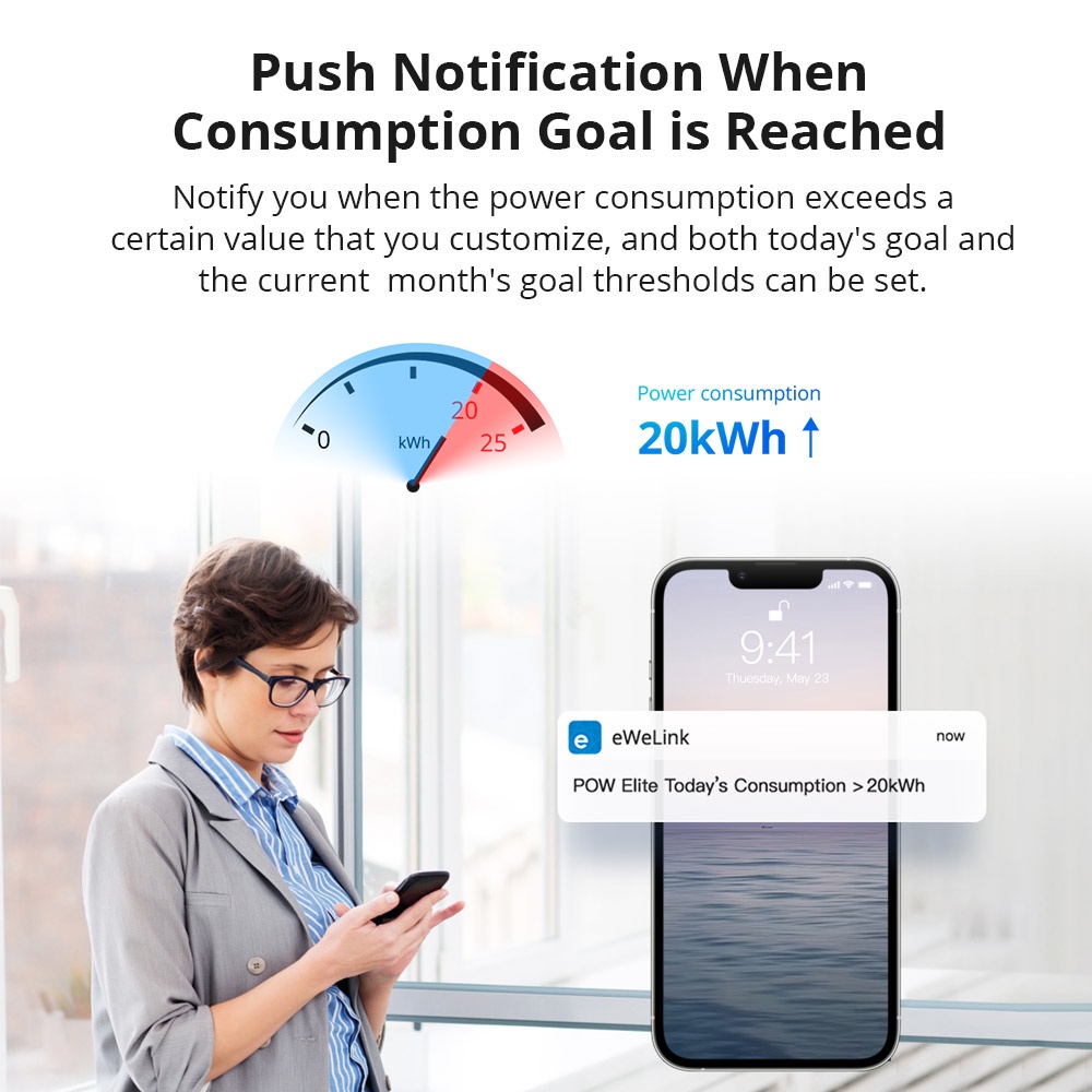 Công tắc SONOFF điều khiển WiFi Pow Elite 16A/ 20A dành cho nhà thông minh
