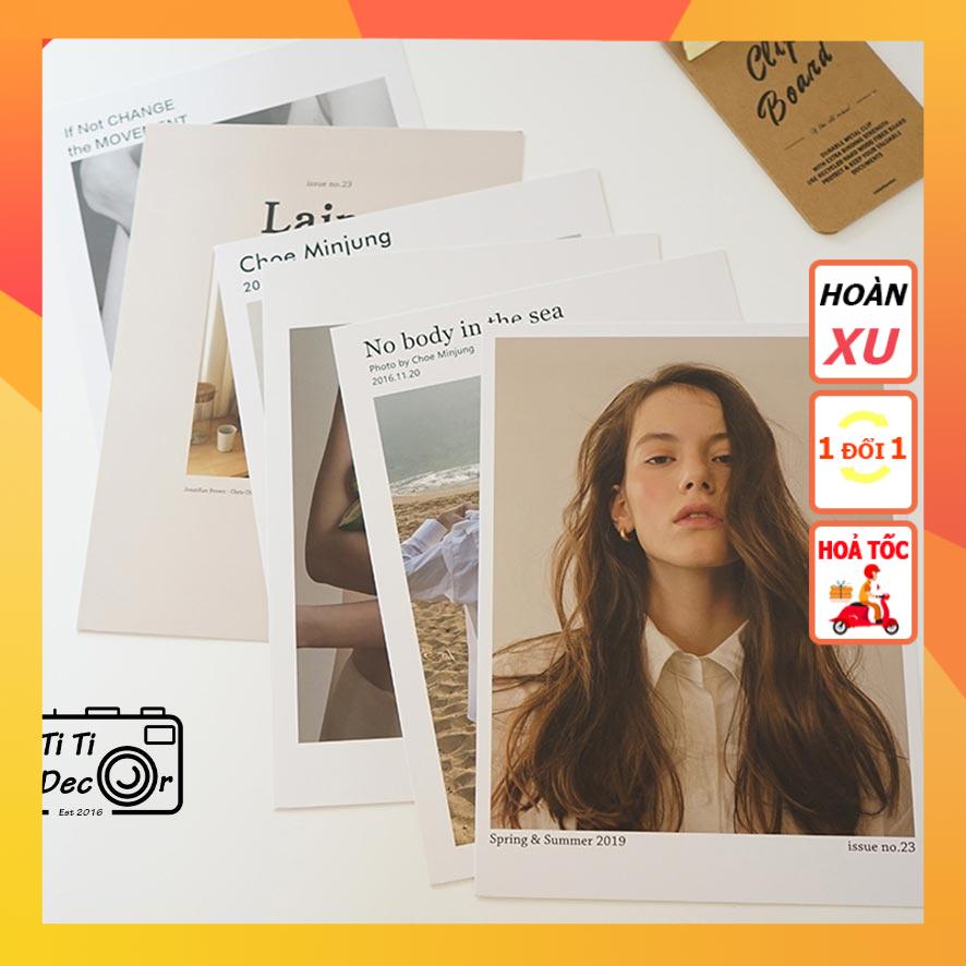 Set Bìa Tạp Chí dán tường trang trí nhà cửa, góc làm việc, đạo cụ chụp ảnh sản phẩm TITI DEOR