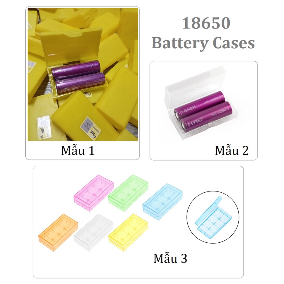 ⚡️XẢ KHO GIÁ SỈ⚡️ Hộp Plastic Bảo Quản Pin 18650 _ Nắp Gập Có Chốt _ Lưu Giữ 2 Cell Pin Cùng Lúc