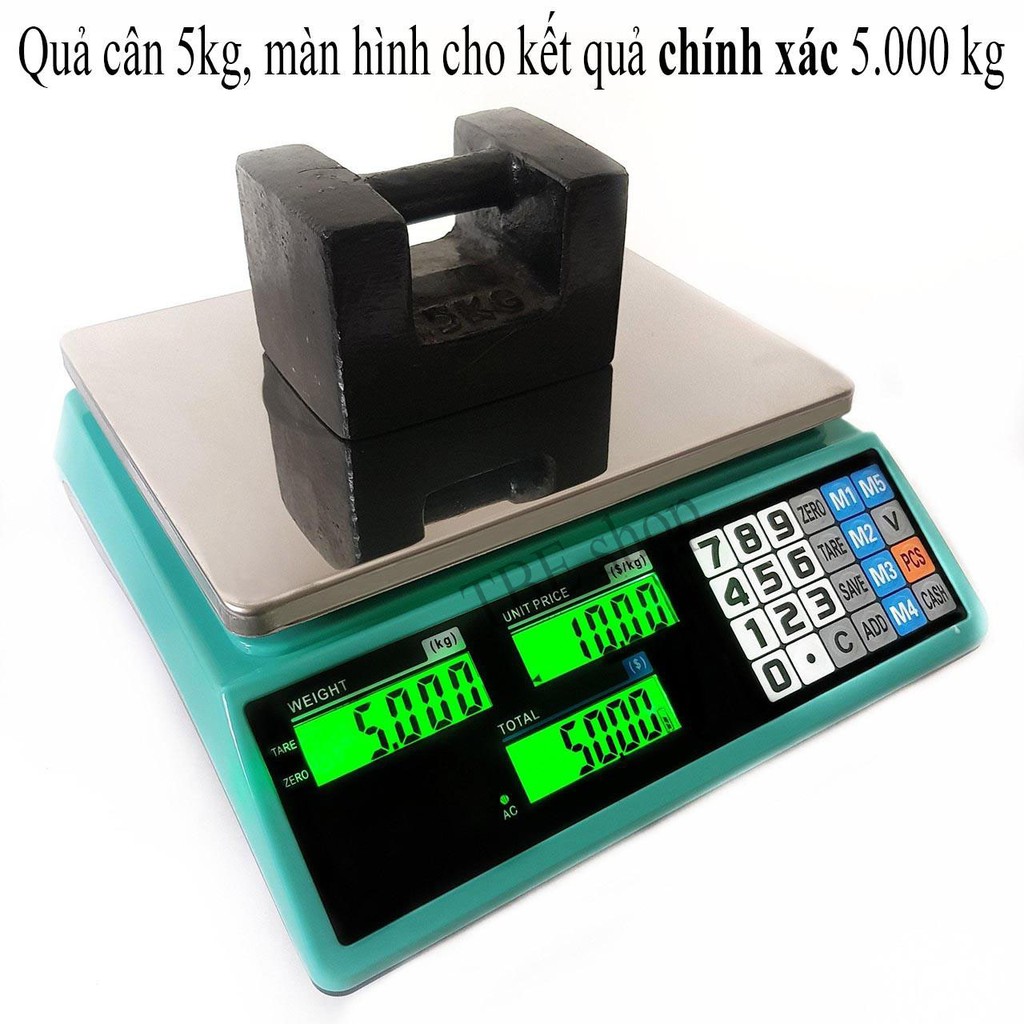 Cân Điện Tử Tính Tiền 30kg ACS Dùng Cân Hàng Hóa Thực Phẩm - Bảo Hành 1 Năm