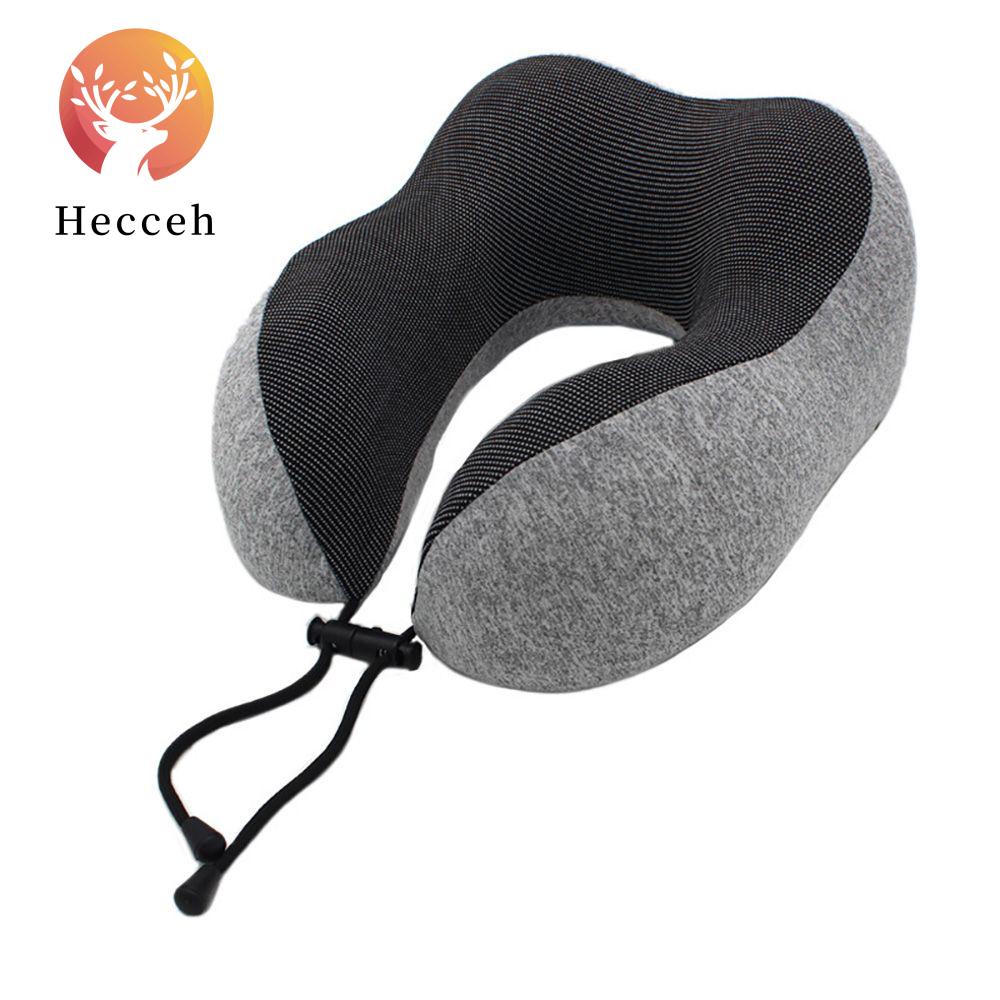 ⚝Hecceh⚝ Gối Kê Cổ Hình Chữ U Mềm Mại Thoải Mái Kèm Túi Đựng Tiện Dụng Mang Theo Du Lịch
