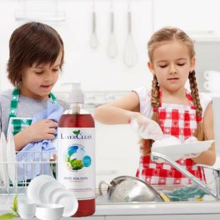 Combo 2 bịch nước rửa chén bát hữu cơ Layer Clean túi 2L( hương hồng+ hương quýt)