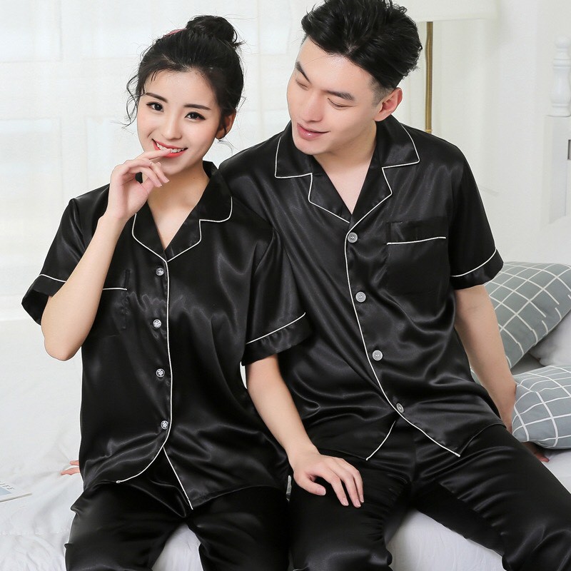 Đồ ngủ Pijama cộc tay quần dài nam nữ - Đồ mặc nhà dành cho các cặp đôi (Ảnh thật + Video tự quay) mã 908 942 943