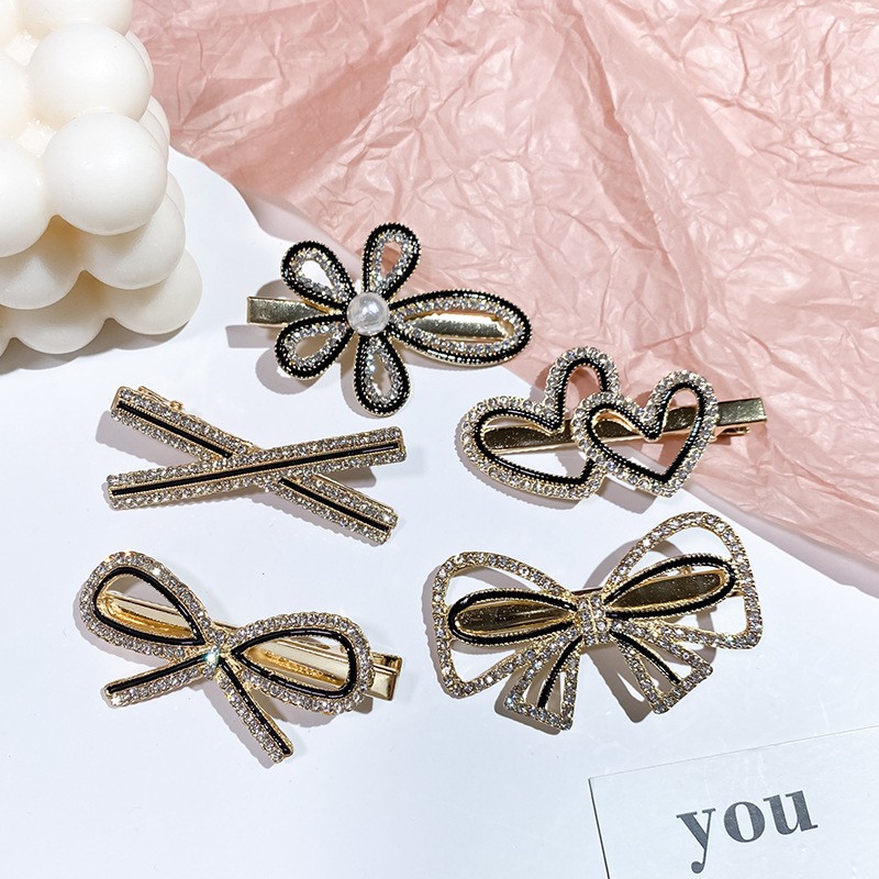Kẹp tóc đính đá nhiều mẫu sang trọng phong cách Hàn Quốc - Selenshop