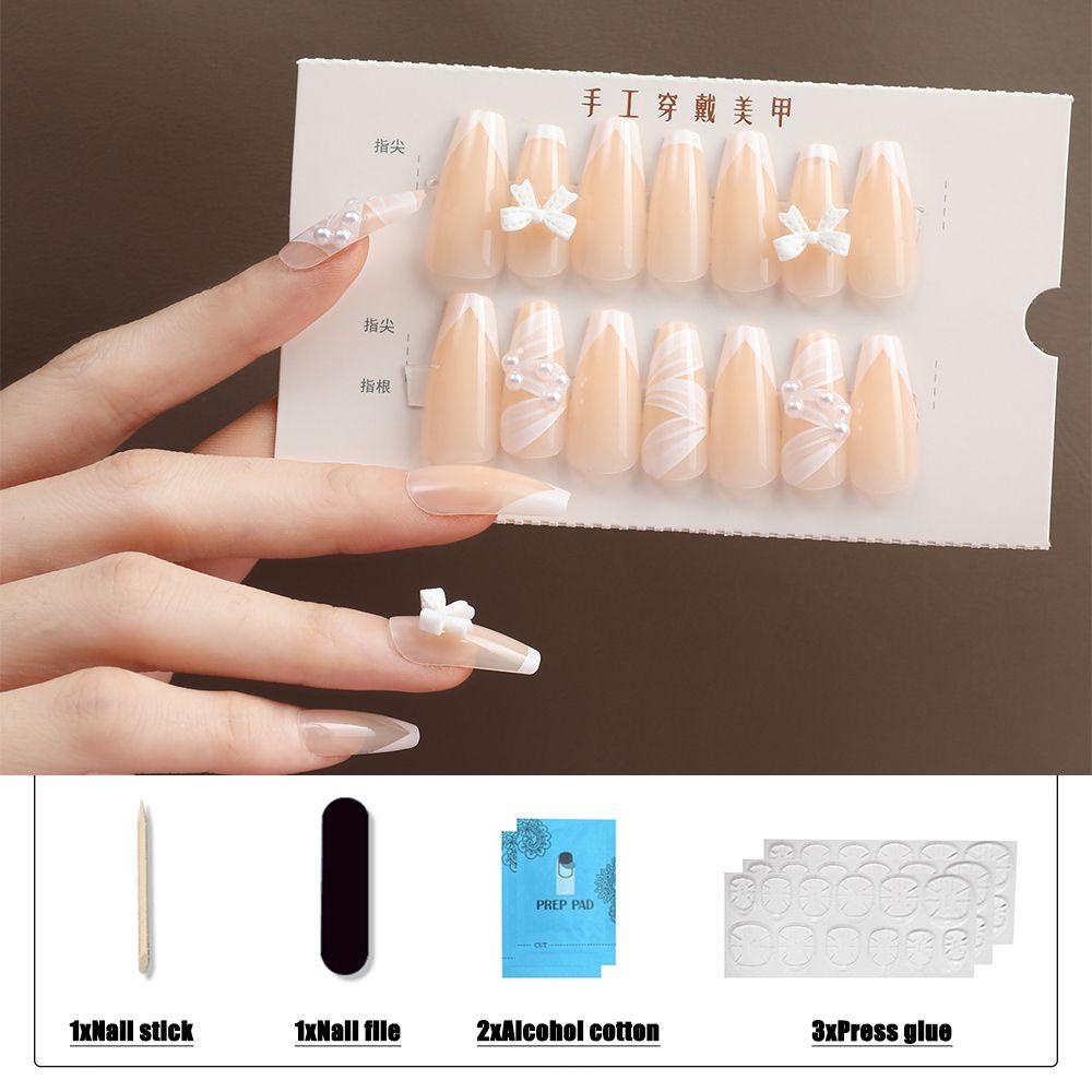 Bộ 30 Móng Tay Giả Che Phủ Toàn Diện Chất Lượng Cao