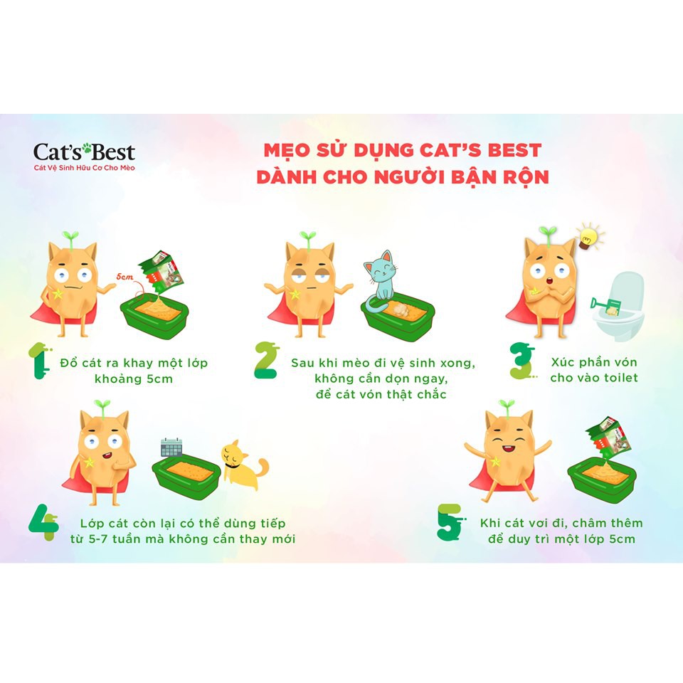 cát vệ sinh hữu cơ Cat's Best Original cho mèo