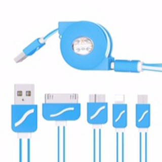 CÁP SẠC ĐIỆN THOẠI 3 ĐẦU RÚT GỌN