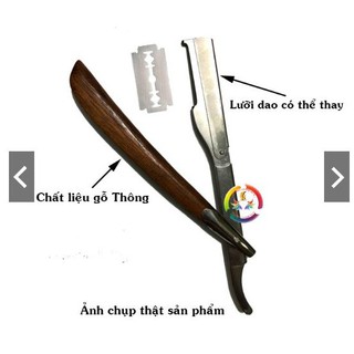 Dao Cạo Cán Gỗ Thay Lưỡi,Tiện Lợi,Dễ Sử Dụng