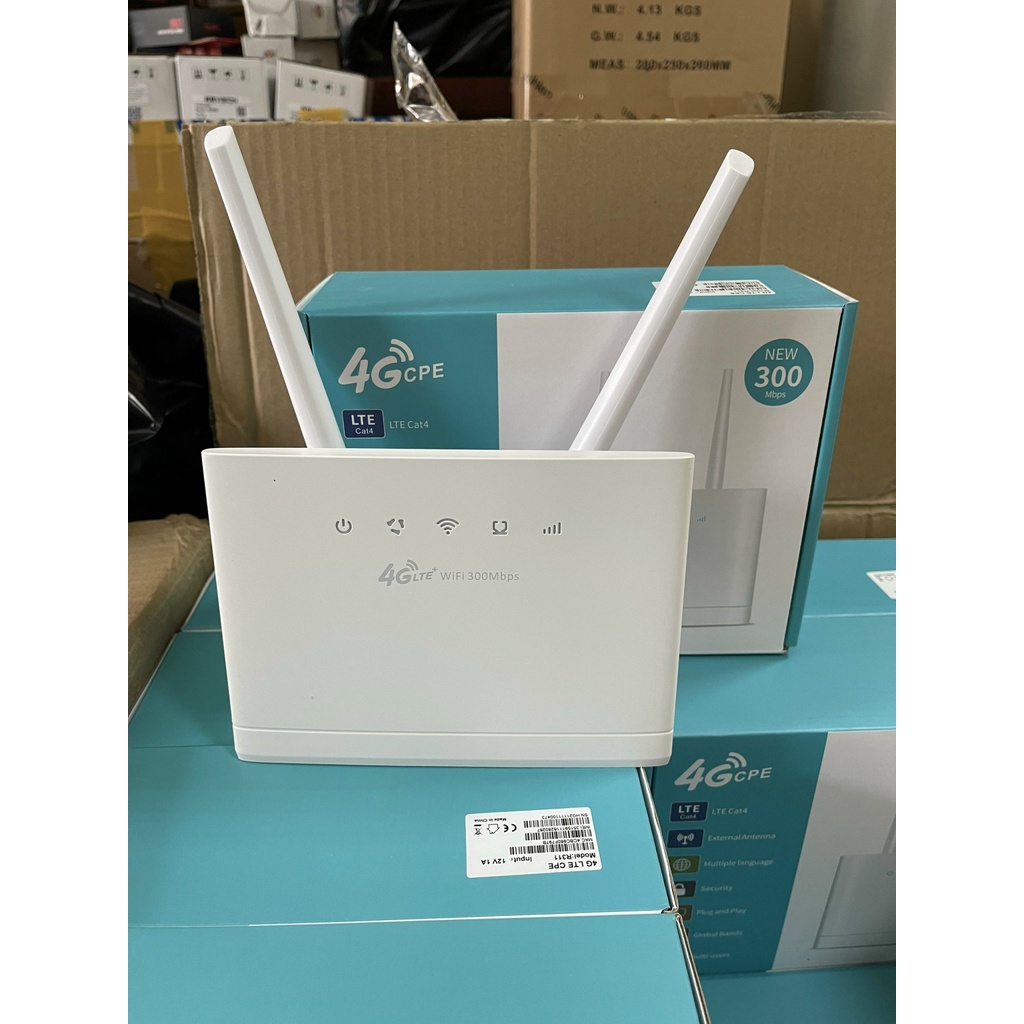 ☢☏Bộ phát wifi 4G Lte CPE R311 pro 3 cổng LAN