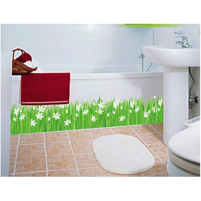 Decal trang trí chân Cỏ Hoa Sao trắng
