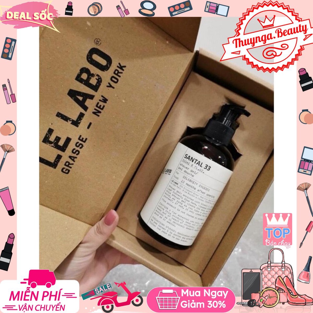 [𝗟𝗘𝗟𝗔𝗕𝗢] (Chính Hãng) Sữa Tắm Thơm Cao Cấp Le Labo Santal Mùi 33 237ml