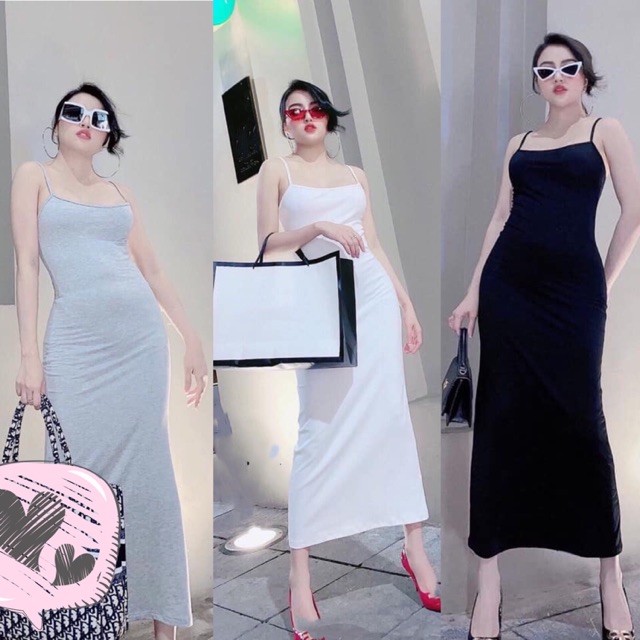 Váy 2 dây maxi chữ A sang chảnh áo maxi sang chảnh Annastore💋