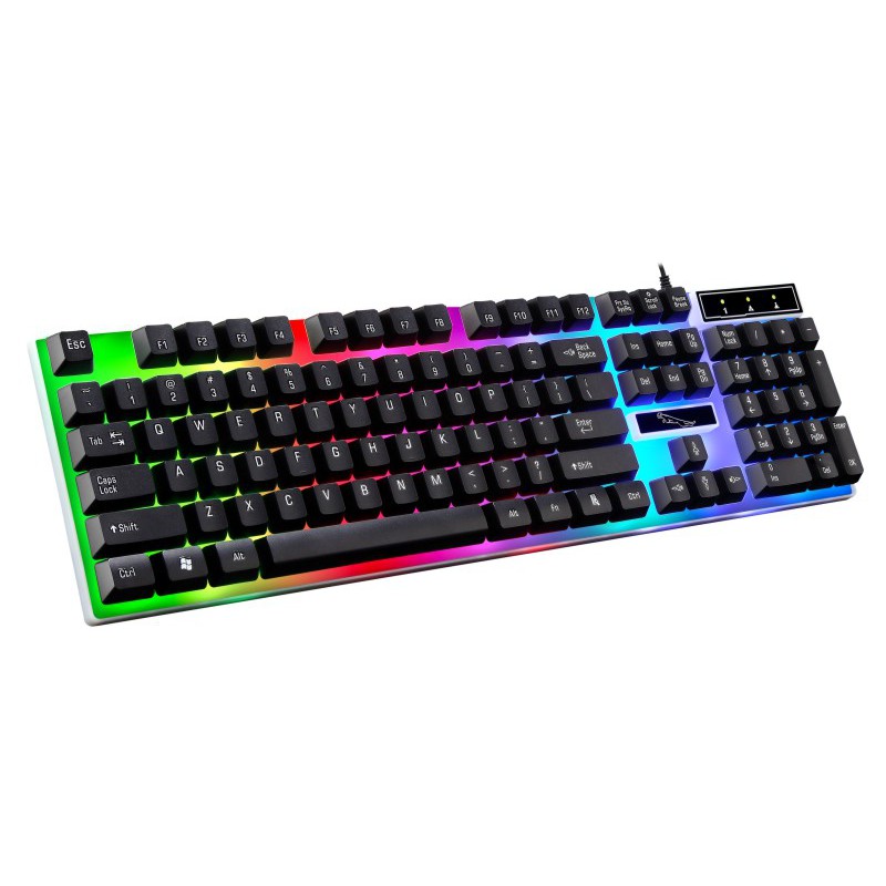 G21B Wired Game Home Business Office Backlit Bluetooth Keyboard + Mouse