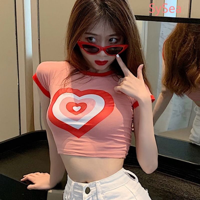 Áo Croptop Ngắn Tay Ôm Dáng Thời Trang Mùa Hè Gợi Cảm Cho Nữ