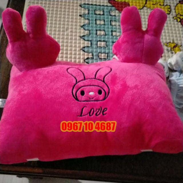 Gối đi xe máy 2 đầu hình thỏ