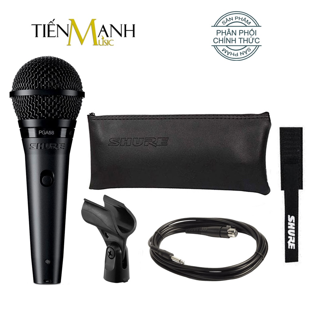 [Chính Hãng] Mic Shure PGA58-QTR Có Dây Cầm Tay Vocal Microphone Karaoke PGA58QTR Micro PGA58