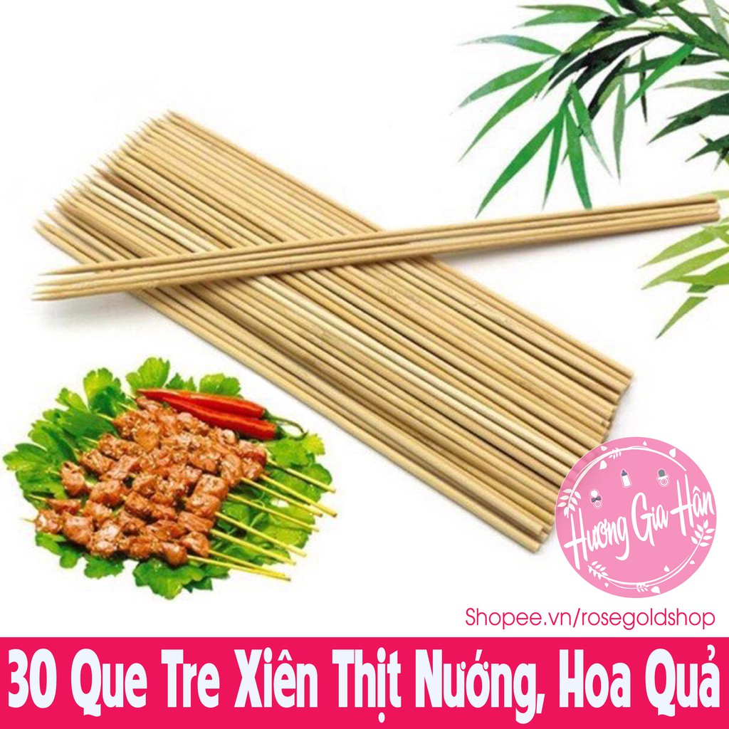 30 Que Tre Xiên Thịt Nướng, Thịt Rán, Hoa Quả - goodbaby, luvamo, hanhdecal, shop mẹ xôi