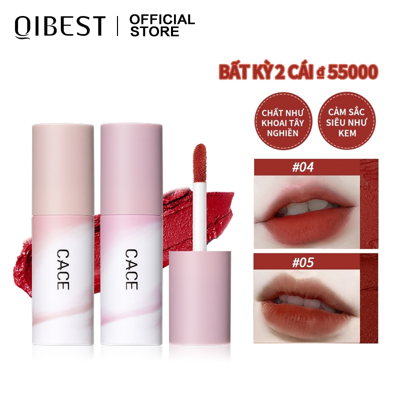 Thỏi son kem lì QIBEST CACE - C11 mịn mượt như nhung chống thấm nước lâu trôi 6 màu 23g | BigBuy360 - bigbuy360.vn