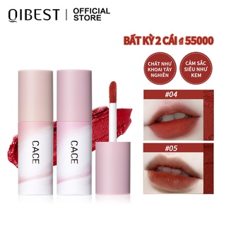 Thỏi son kem lì QIBEST CACE - C11 mịn mượt như nhung chống thấm nước lâu trôi 6 màu 23g