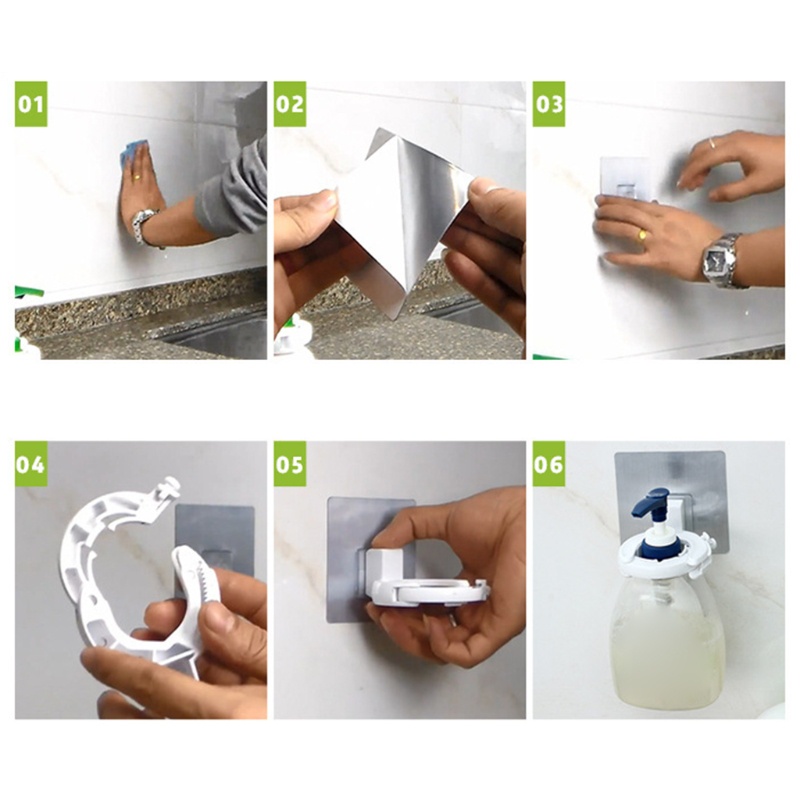 Set 4 Giá Đỡ Chai Nước Rửa Tay Dạng Nhấn Tiện Lợi