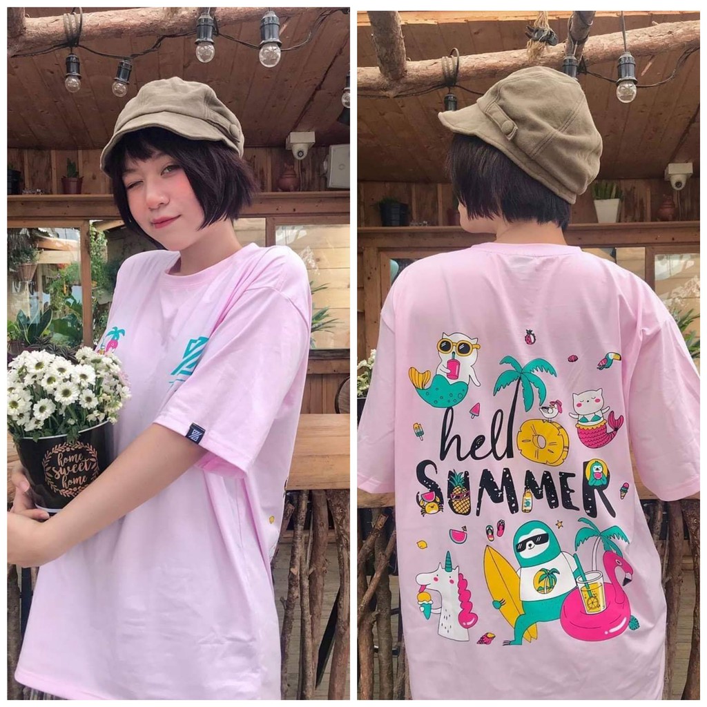 Áo thun Unisex tay lỡ form rộng_ Form dưới 65kg