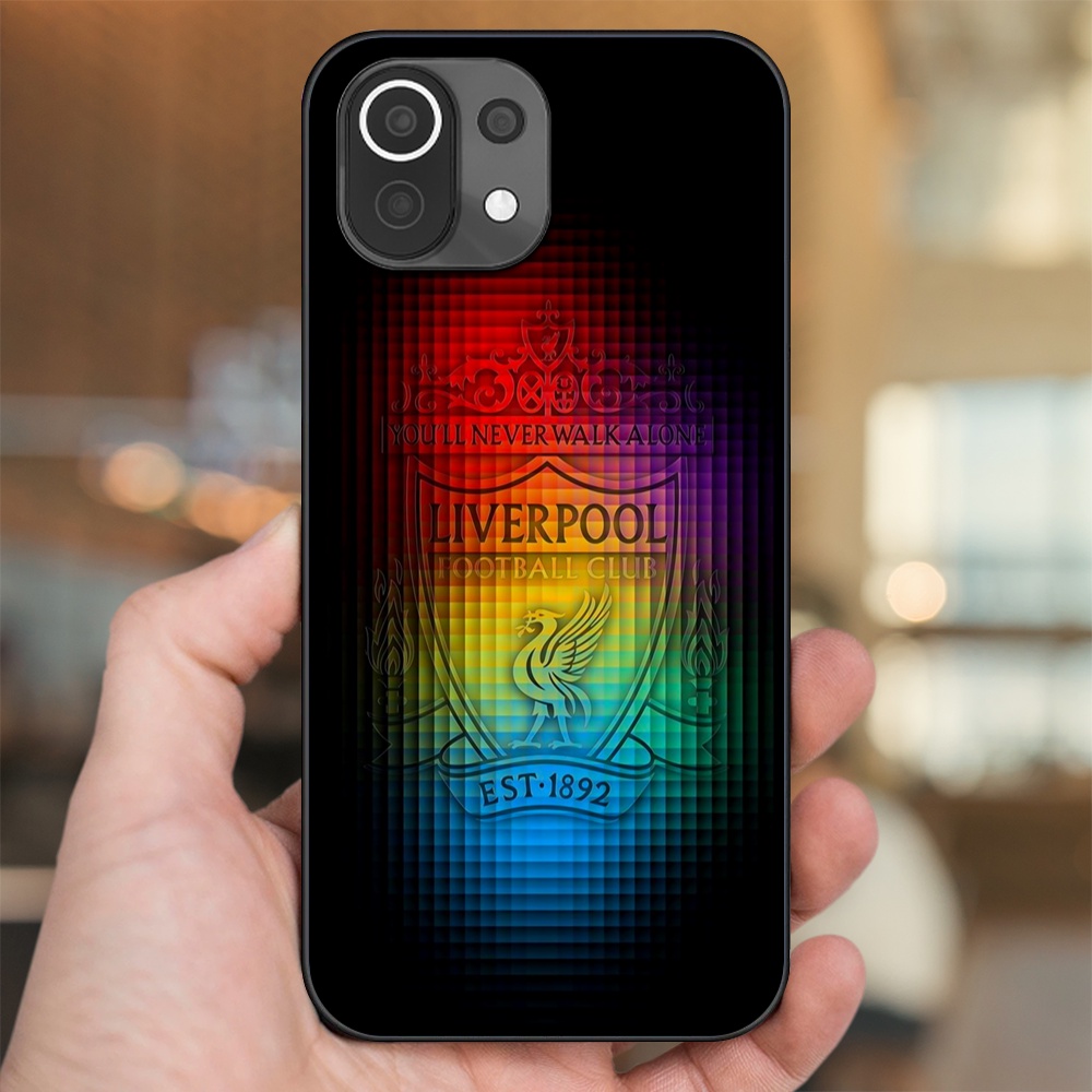 Ốp lưng Xiaomi Mi 11 Lite viền đen in hình Liverpool FC