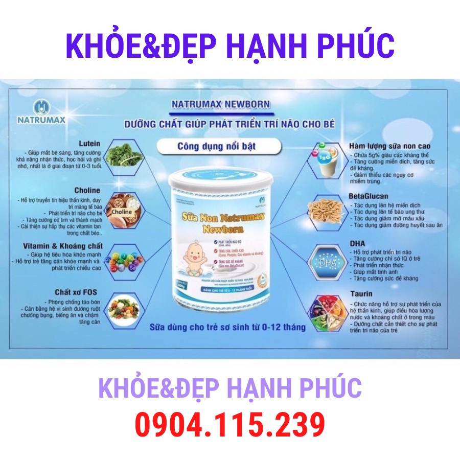 Sữa non natrumax newborn – 800 gr/hộp