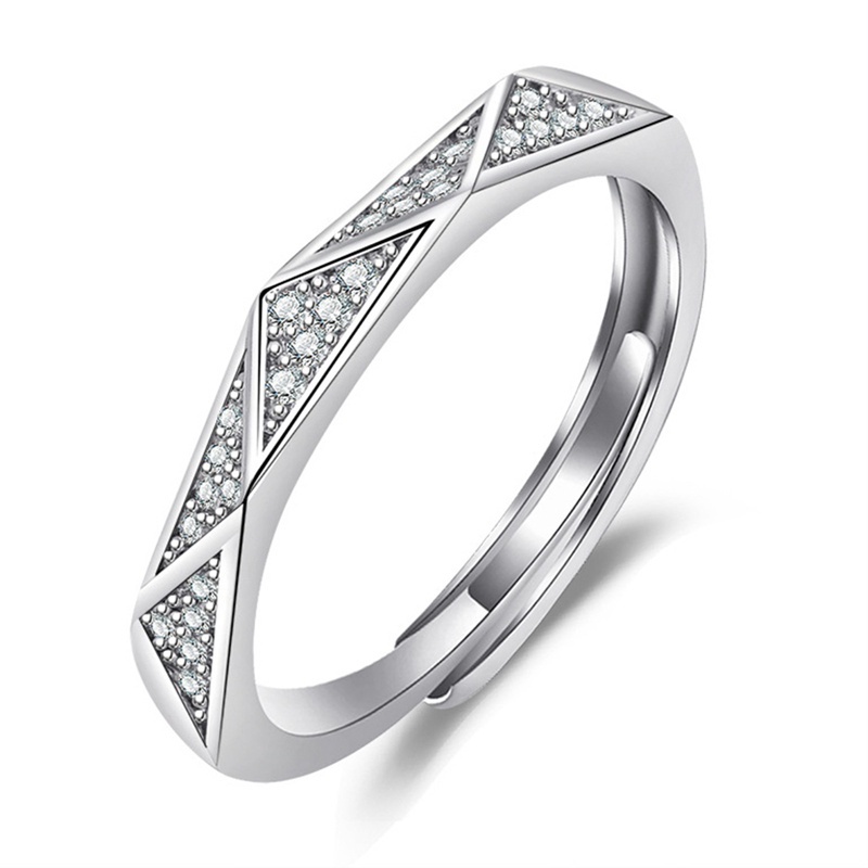 Nhẫn Cặp Đính Kim Cương Sáng Bóng