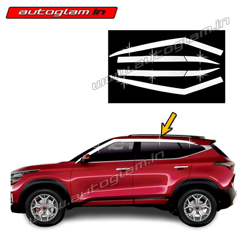 Vè che mưa xe Kia Seltos 2020- 2021 mạ crom Auto Clover, loại 6 chi tiết